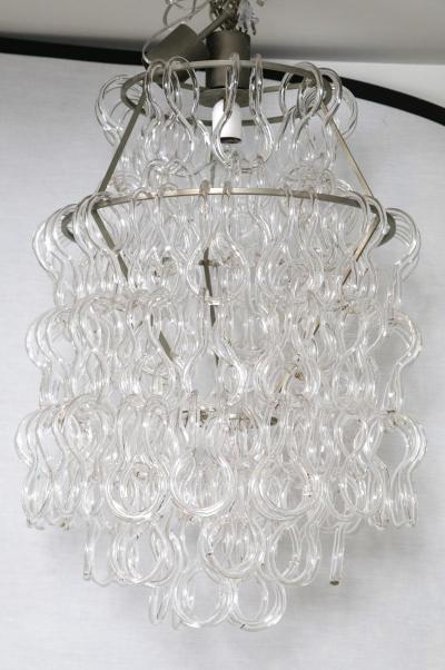  Vistosi Vintage Murano Hook Chandelier by Vistosi