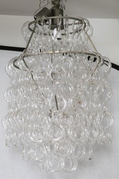  Vistosi Vintage Murano Hook Chandelier by Vistosi