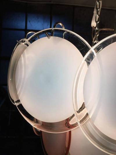  Vistosi Vistosi Disc Murano Chandelier 1970s