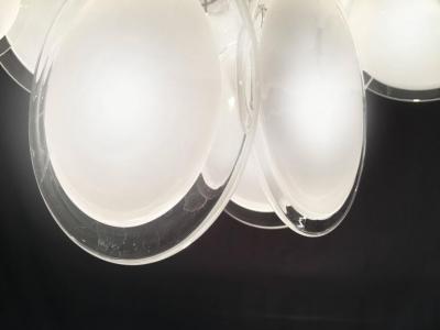  Vistosi Vistosi Disc Murano Chandelier 1970s