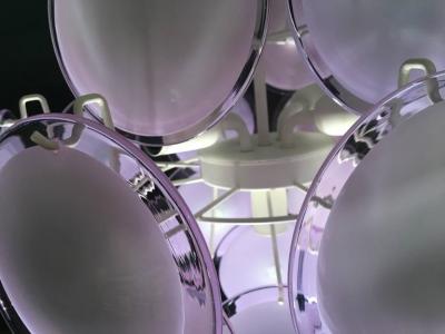  Vistosi Vistosi Disc Murano Chandelier 1970s