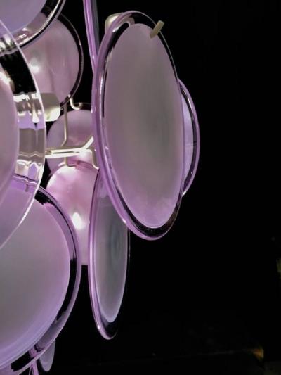  Vistosi Vistosi Disc Murano Chandelier 1970s