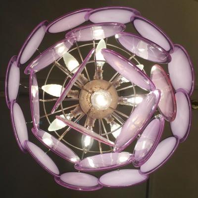  Vistosi Vistosi Disc Murano Chandelier 1970s