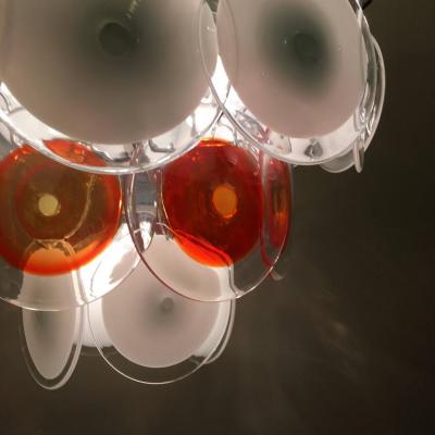  Vistosi Vistosi Disc Murano Chandelier 1970s