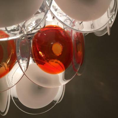  Vistosi Vistosi Disc Murano Chandelier 1970s