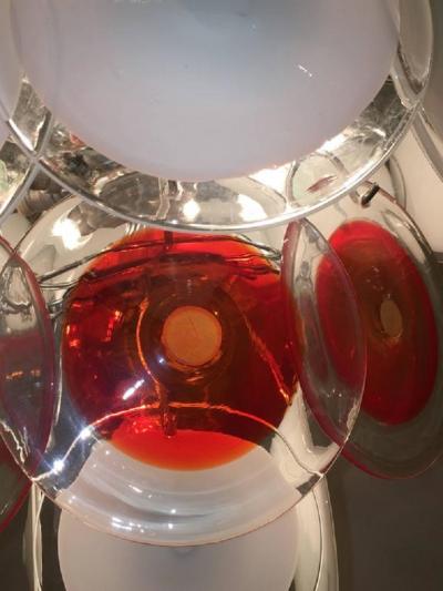  Vistosi Vistosi Disc Murano Chandelier 1970s