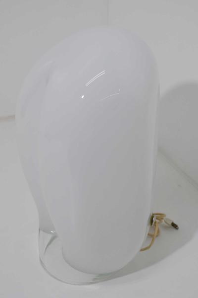  Vistosi Vistosi Large Balloon Form White Glass Table Lamp