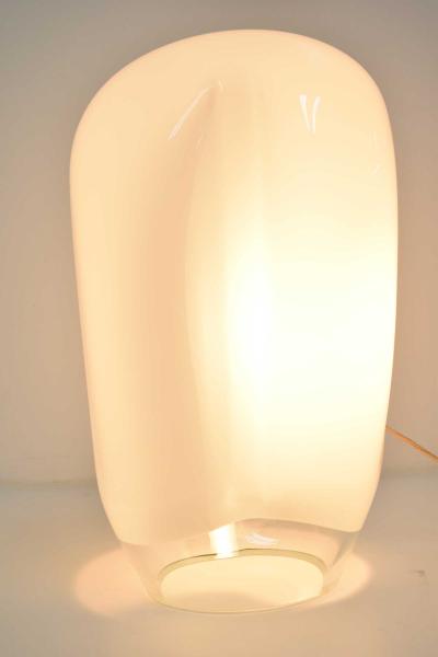  Vistosi Vistosi Large Balloon Form White Glass Table Lamp