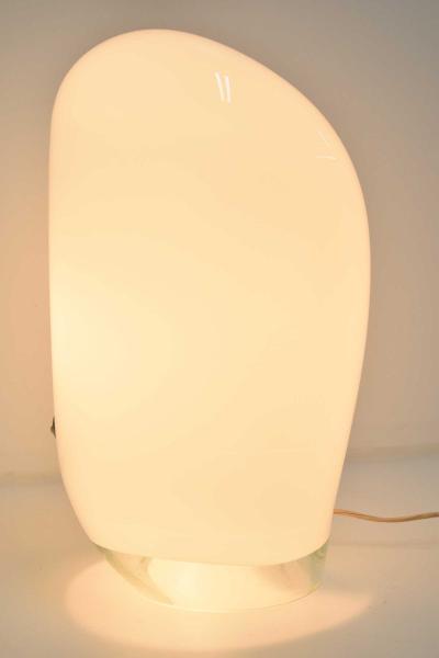  Vistosi Vistosi Large Balloon Form White Glass Table Lamp