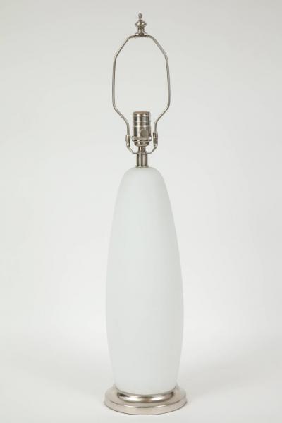  Vistosi Vistosi Matte White Murano Glass Lamps