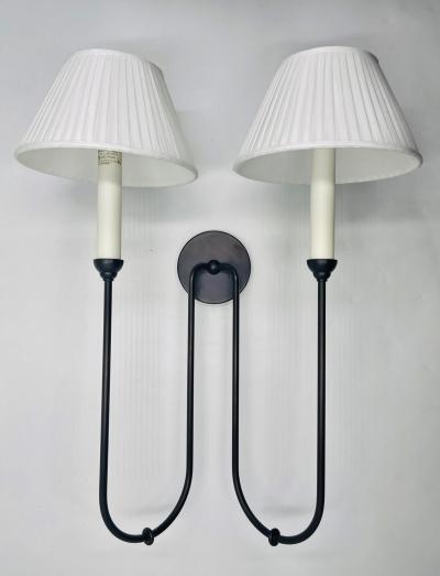  Visual Comfort Company Amber Lewis Ingela Double Sconce by Visual Comfort with Shades