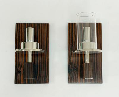  Visual Comfort Company Marian Jamieson Beam Macassar Ebony Polished Nickel Modern Wall Sconces
