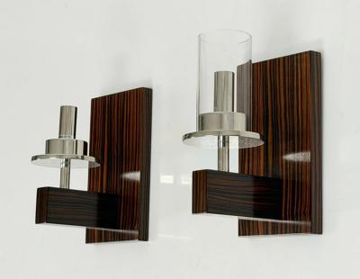  Visual Comfort Company Marian Jamieson Beam Macassar Ebony Polished Nickel Modern Wall Sconces