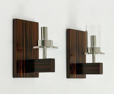  Visual Comfort Company Marian Jamieson Beam Macassar Ebony Polished Nickel Modern Wall Sconces