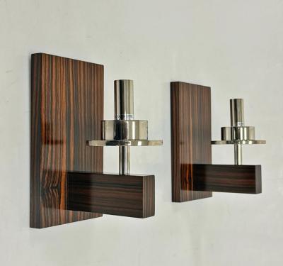  Visual Comfort Company Marian Jamieson Beam Macassar Ebony Polished Nickel Modern Wall Sconces