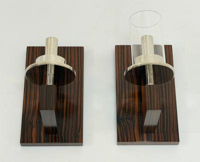  Visual Comfort Company Marian Jamieson Beam Macassar Ebony Polished Nickel Modern Wall Sconces