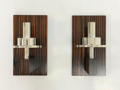  Visual Comfort Company Marian Jamieson Beam Macassar Ebony Polished Nickel Modern Wall Sconces