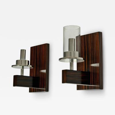  Visual Comfort Company Marian Jamieson Beam Macassar Ebony Polished Nickel Modern Wall Sconces
