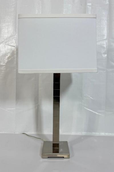  Visual Comfort Company Marian Jamieson Cube Table Lamp Polished Nickel Modernist Design