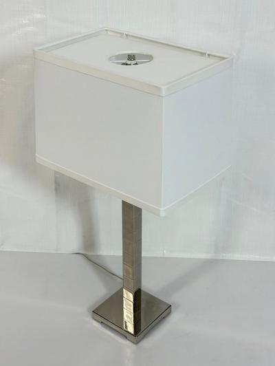  Visual Comfort Company Marian Jamieson Cube Table Lamp Polished Nickel Modernist Design