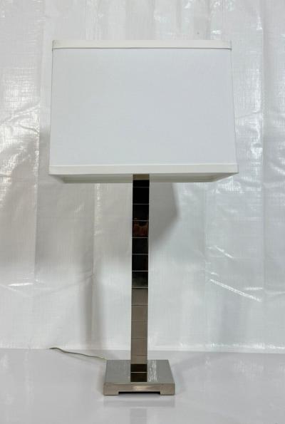  Visual Comfort Company Marian Jamieson Cube Table Lamp Polished Nickel Modernist Design