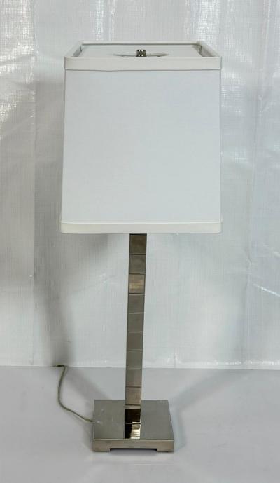  Visual Comfort Company Marian Jamieson Cube Table Lamp Polished Nickel Modernist Design