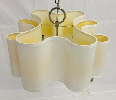  Visual Comfort Company Marian Jamieson Josephine Polished Nickel Silk Shade Chandelier US Made