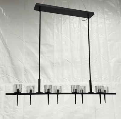  Visual Comfort Company Marian Jamieson Kellen Chandelier Blackened Steel Murano Glass Style Shades