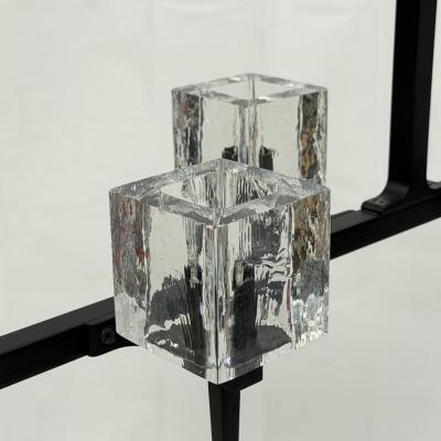  Visual Comfort Company Marian Jamieson Kellen Chandelier Blackened Steel Murano Glass Style Shades