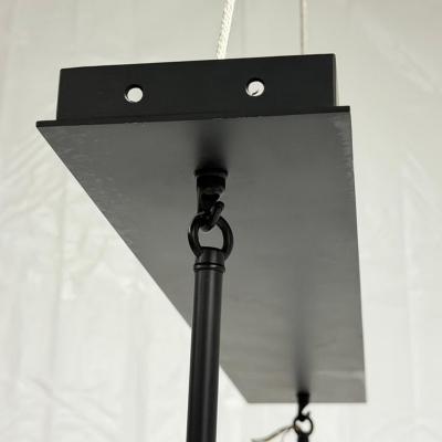  Visual Comfort Company Marian Jamieson Kellen Chandelier Blackened Steel Murano Glass Style Shades