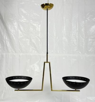  Visual Comfort Company Marian Jamieson Libra Sculptural Chandelier Brass White and Black Finish