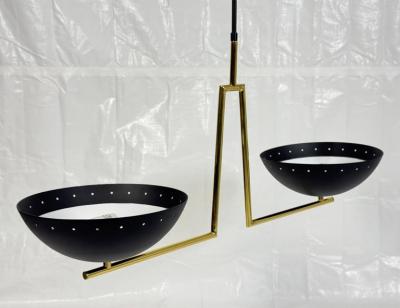  Visual Comfort Company Marian Jamieson Libra Sculptural Chandelier Brass White and Black Finish