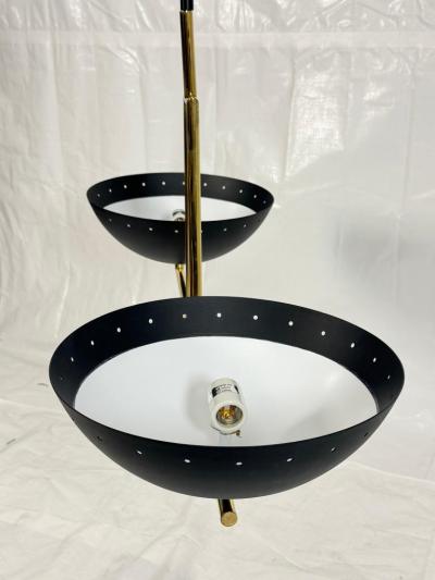  Visual Comfort Company Marian Jamieson Libra Sculptural Chandelier Brass White and Black Finish