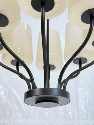  Visual Comfort Company Marian Jamieson Lolo Art Glass Bronze Chandelier American Made Lighting