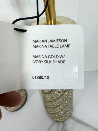 Visual Comfort Company Marian Jamieson Marina Gold Wood Brass Table Lamps Pair