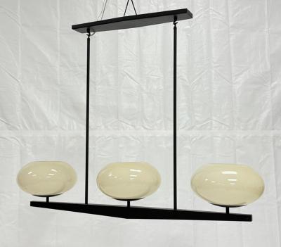  Visual Comfort Company Marian Jamieson Spyglass Chandelier Antique Brass Shell White Glass