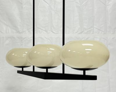  Visual Comfort Company Marian Jamieson Spyglass Chandelier Antique Brass Shell White Glass