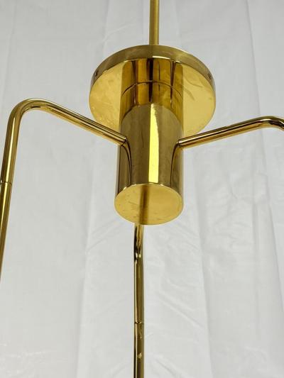  Visual Comfort Company Marian Jamieson Tamsen Chandelier in Brass Shell White Studio Glass Shades