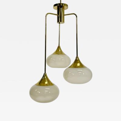  Visual Comfort Company Marian Jamieson Tamsen Chandelier in Brass Shell White Studio Glass Shades