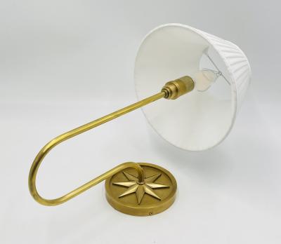  Visual Comfort Company McGee Co Polaris Brass Wall Sconce with Linen Shade Modern Lighting