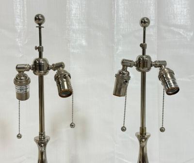  Visual Comfort Company Pair of Marian Jamieson Paris Polished Nickel Table Lamps American Lighting