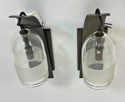  Visual Comfort Company Pair of Mateo Wall Sconces by Marian Jamieson in Bronze Smoked Glass