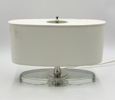  Visual Comfort Company Thomas O Brien Casper Crystal Glass Nickel Desk Lamp for Visual Comfort