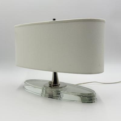  Visual Comfort Company Thomas O Brien Casper Crystal Glass Nickel Desk Lamp for Visual Comfort