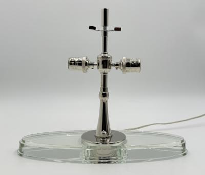  Visual Comfort Company Thomas O Brien Casper Crystal Glass Nickel Desk Lamp for Visual Comfort