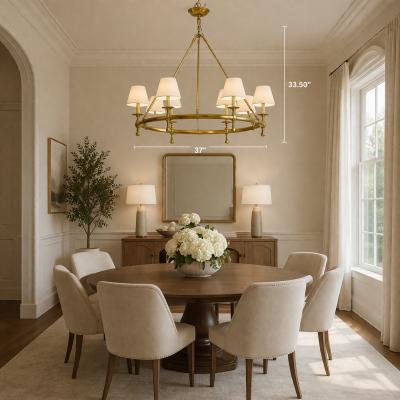  Visual Comfort Company Vintage Chapman Myers Launceton Brass Chandelier for Visual Comfort