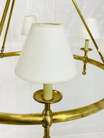  Visual Comfort Company Vintage Chapman Myers Launceton Brass Chandelier for Visual Comfort
