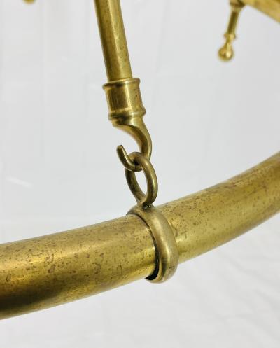  Visual Comfort Company Vintage Chapman Myers Launceton Brass Chandelier for Visual Comfort