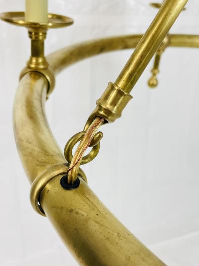  Visual Comfort Company Vintage Chapman Myers Launceton Brass Chandelier for Visual Comfort