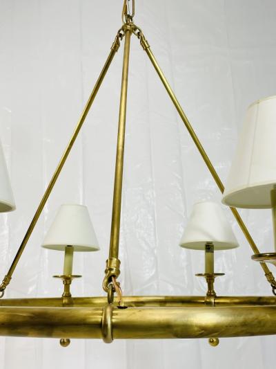  Visual Comfort Company Vintage Chapman Myers Launceton Brass Chandelier for Visual Comfort